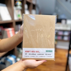Giấy kraft nâu 2 mặt xấp 50 tờ