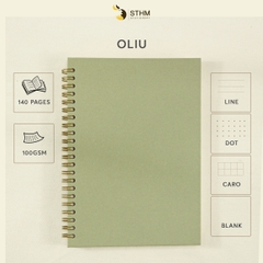 Sổ tay lò xo bìa cứng Solid A5