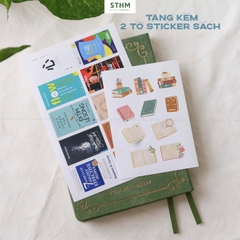 Sổ tay may chỉ bìa cứng PU A5 Nhật ký đọc sách Reading Jounal