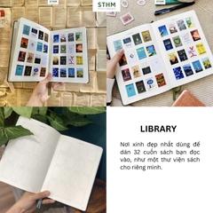 Sổ tay may chỉ bìa cứng PU A5 Nhật ký đọc sách Reading Jounal