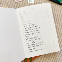 Sổ tay may chỉ bìa cứng PU A5 Nhật ký đọc sách Reading Jounal
