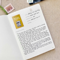 Sổ tay may chỉ bìa cứng PU A5 Nhật ký đọc sách Reading Jounal