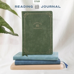 Sổ tay may chỉ bìa cứng PU A5 Nhật ký đọc sách Reading Jounal