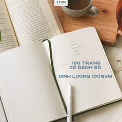 Sổ tay may chỉ bìa cứng PU A5 Nhật ký đọc sách Reading Jounal