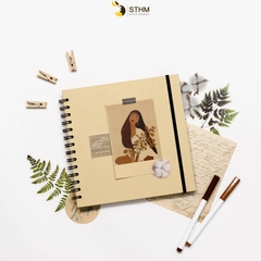 Sổ dán ảnh lò xo khổ vuông Scrapbook 20x20cm