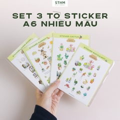 Giấy tự dính (sticker) A6 xấp 3 tờ