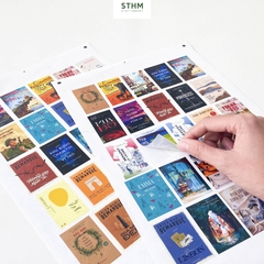 Giấy tự dính (sticker) tên sách theo yêu cầu A4 (32 cái nhãn)