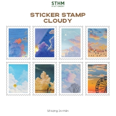 Giấy tự dính (sticker) hình con tem bộ 24 cái
