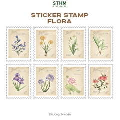 Giấy tự dính (sticker) hình con tem bộ 24 cái