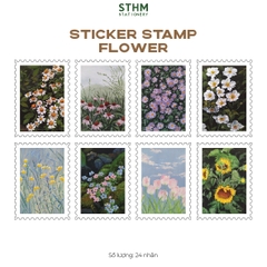 Giấy tự dính (sticker) hình con tem bộ 24 cái