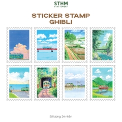 Giấy tự dính (sticker) hình con tem bộ 24 cái