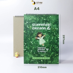 Sổ tay lò xo vẽ chì Summerdream Sketchbook Giấy kem 130gsm