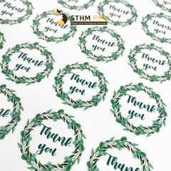 Giấy tự dính (sticker) cắt demi hình tròn xấp 4 tờ A4