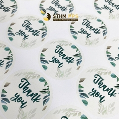 Giấy tự dính (sticker) cắt demi hình tròn xấp 4 tờ A4
