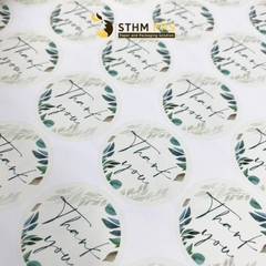 Giấy tự dính (sticker) cắt demi hình tròn xấp 4 tờ A4