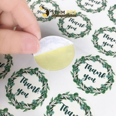 Giấy tự dính (sticker) cắt demi hình tròn xấp 4 tờ A4