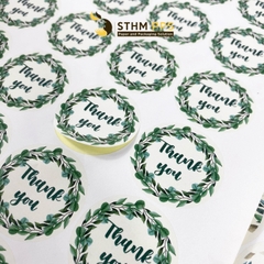 Giấy tự dính (sticker) cắt demi hình tròn xấp 4 tờ A4