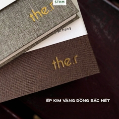 Sổ tay may chỉ bìa cứng bọc vải The.r Sketchbook giấy kem 190gsm
