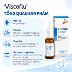 Xịt mũi Viscoflu® Nasal Spray 30 mL – Hỗ trợ làm loãng dịch nhầy, thông thoáng đường mũi