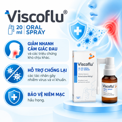 Xịt họng VISCOFLU® ORAL SPRAY 20ML  - Hỗ trợ giảm đau rát, bảo vệ niêm mạc 20ml