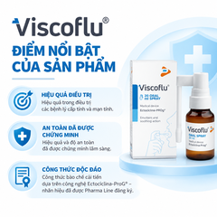 Xịt họng VISCOFLU® ORAL SPRAY 20ML  - Hỗ trợ giảm đau rát, bảo vệ niêm mạc 20ml