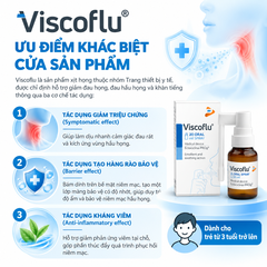 Xịt họng VISCOFLU® ORAL SPRAY 20ML  - Hỗ trợ giảm đau rát, bảo vệ niêm mạc 20ml