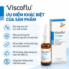 Xịt mũi Viscoflu® Nasal Spray 30 mL – Hỗ trợ làm loãng dịch nhầy, thông thoáng đường mũi
