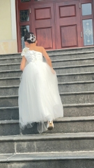 Rika Dress - Đầm lệch vai nơ tutu