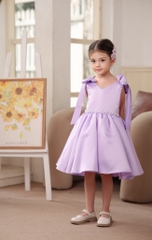 Đầm Violet - Đầm cổ tim nơ vai