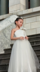 Rika Dress - Đầm lệch vai nơ tutu