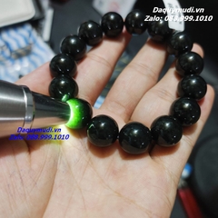 VÒNG TAY NGỌC BÍCH ĐEN TỰ NHIÊN 14MM