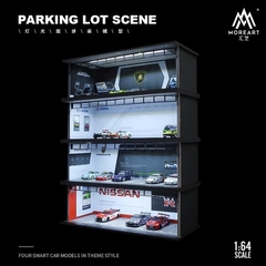 Diorama Lắp Ráp Bãi Đậu Xe Có Đèn Tỉ Lệ 1: 64 Gulf / HKS / Michelin / Advan / Nissan / Hotwheel / Porsche / Mazda /Honda