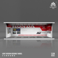 Diorama Lắp Ráp Bãi Đậu Xe Có Đèn Tỉ Lệ 1: 64 Gulf / HKS / Michelin / Advan / Nissan / Hotwheel / Porsche / Mazda /Honda
