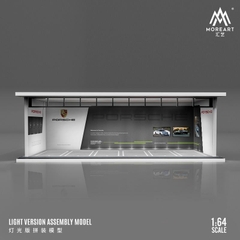 Diorama Lắp Ráp Bãi Đậu Xe Có Đèn Tỉ Lệ 1: 64 Gulf / HKS / Michelin / Advan / Nissan / Hotwheel / Porsche / Mazda /Honda