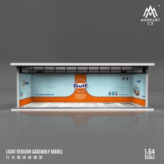 Diorama Lắp Ráp Bãi Đậu Xe Có Đèn Tỉ Lệ 1: 64 Gulf / HKS / Michelin / Advan / Nissan / Hotwheel / Porsche / Mazda /Honda