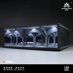 Diorama Lắp Ráp Bãi Đậu Xe Có Đèn Tỉ Lệ 1: 64 Gulf / HKS / Michelin / Advan / Nissan / Hotwheel / Porsche / Mazda /Honda