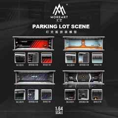 Diorama Lắp Ráp Bãi Đậu Xe Có Đèn Tỉ Lệ 1: 64 Gulf / HKS / Michelin / Advan / Nissan / Hotwheel / Porsche / Mazda /Honda