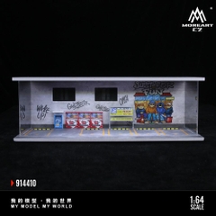 Diorama Lắp Ráp Bãi Đậu Xe Có Đèn Tỉ Lệ 1: 64 Gulf / HKS / Michelin / Advan / Nissan / Hotwheel / Porsche / Mazda /Honda