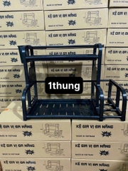 kệ gia vị đa năng đen