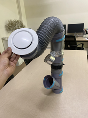 Cửa Gió Tròn Loại Trơn Có Viền Nhựa ABS Cho Máy Cấp Khí Tươi D110/D150/D200mm