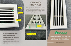 Cửa gió máy lạnh nhựa ABS KT 1000x150mm kèm lưới lọc bụi