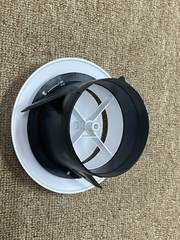 Cửa Gió Tròn Loại Trơn Có Viền Nhựa ABS Cho Máy Cấp Khí Tươi D110/D150/D200mm
