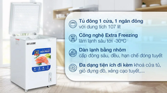 Tủ Đông Funiki 107L HPF AN6107 - Dàn Nhôm, Mini 1 Cánh Gọn Nhẹ