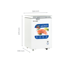 Tủ Đông Dán Đồng Kính Cường Lực Funiki 107L HPF AD6107.T Sang Trọng