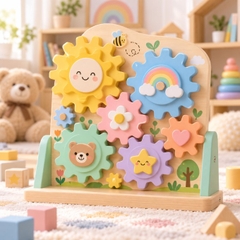 Bộ bánh răng xoay nhiều màu