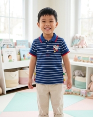 Áo polo kẻ sọc xanh navy