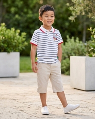 Áo polo kẻ sọc xanh navy