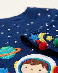 Bộ pijama cotton hình phi hành gia