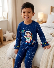 Bộ pijama cotton hình phi hành gia