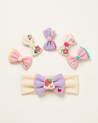 Set kẹp tóc nơ và bờm